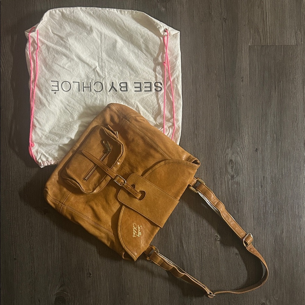 See By Chloe Brown Leather Shoulder Bag